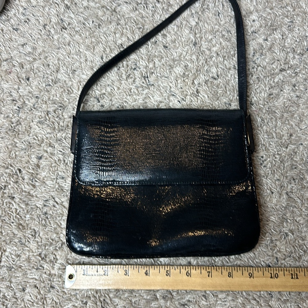 Stuart Weitzman Vegan Embossed Leather Shoulder B… - image 5